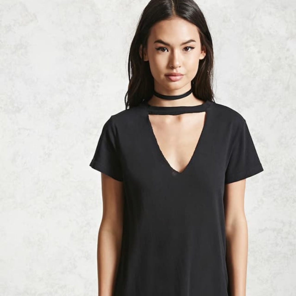 Forever21 Black T-Shirt Dress